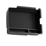 1Pc Car Armrest Storage Box For Kia K4 2025-2026 Center Console Organizer Bin Black AB close-up view