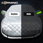 3/5-Layer Thicken Car Snow Cover | Windshield Hood Protection for Winter close-up view