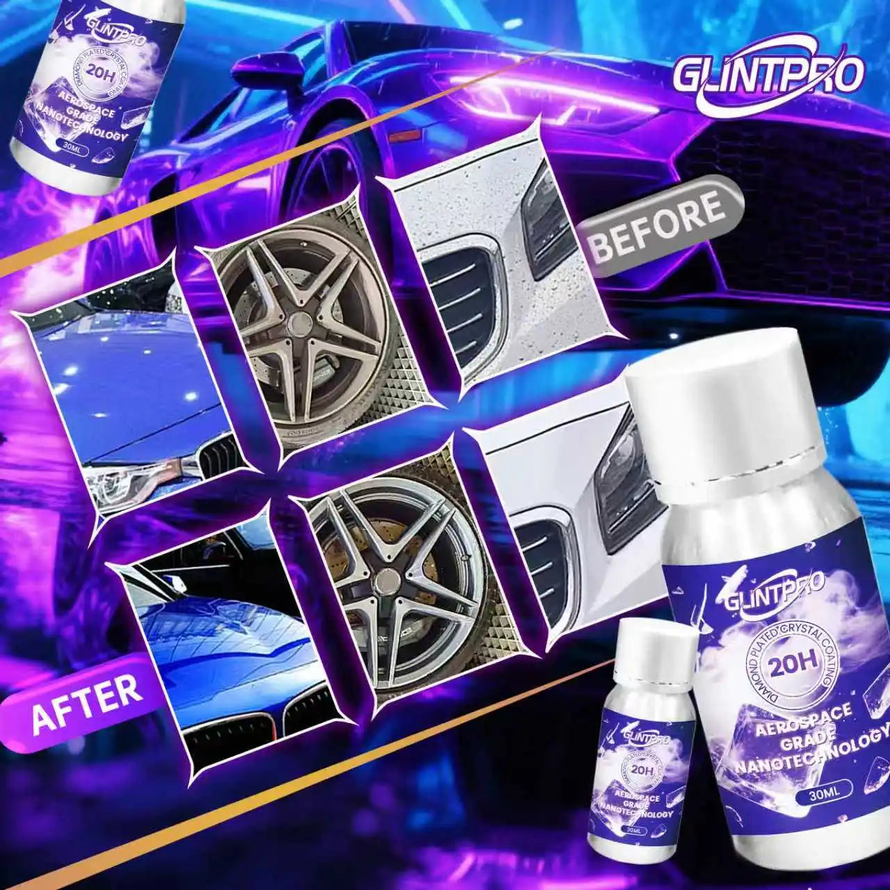 NSYCA 20H Ceramic Coating Car Polish | Long Lasting Anti-Scratch Hydrophobic Car Wax lifestyle view