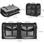Wakytu Two-in-One Foldable Cat and Dog Carrier | Double Pet Transportation Bag alternate view