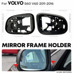 For 2011 2012 2013 2014 2015 2016 2017 2018 2019 Volvo S60 V60  V40 V70  Door Rearview Mirror Cover Frame Holder