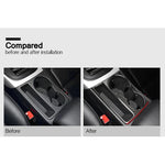 For Audi A4 B8 A5 2009-2016 Carbon Fiber Center Console Cup Holder Panel Trim Frame Decoration Sticker Car Interior Accessories