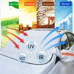 Car Windshield Snow Shield Cover | All-Season Front Window Frost and Sun Protection