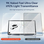 YZ Tesla Model 3 Highland Screen Protector | Matte Anti Glare HD Tempered Glass close-up view