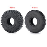 1.0 Inch Soft Rubber RC Crawler Tires 4Pcs for TRX-4M Axial SCX24 additional angle