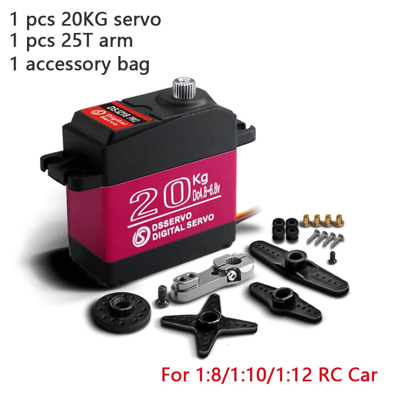 Waterproof Metal Gear Digital Servo For 1/8 1/10 Scale RC Baja Cars detail view