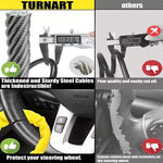 KEBIDUMEI Car Anti-Theft Seat Belt Lock Steering Wheel Lock Reinforced Steel Cable additional angle