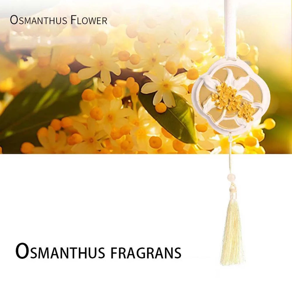 Car fragrance pendant Osmanthus Gardenia Osmanthus Perfume Plaster Gifts for Parents and Friends