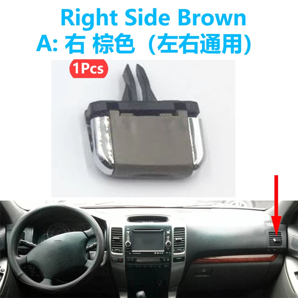 Ruili69 5 Air Outlet Penal Louver regulator paddle clip adjustment For Toyota Land Cruiser Prado LC120 Lexus GX 470 2003-2009