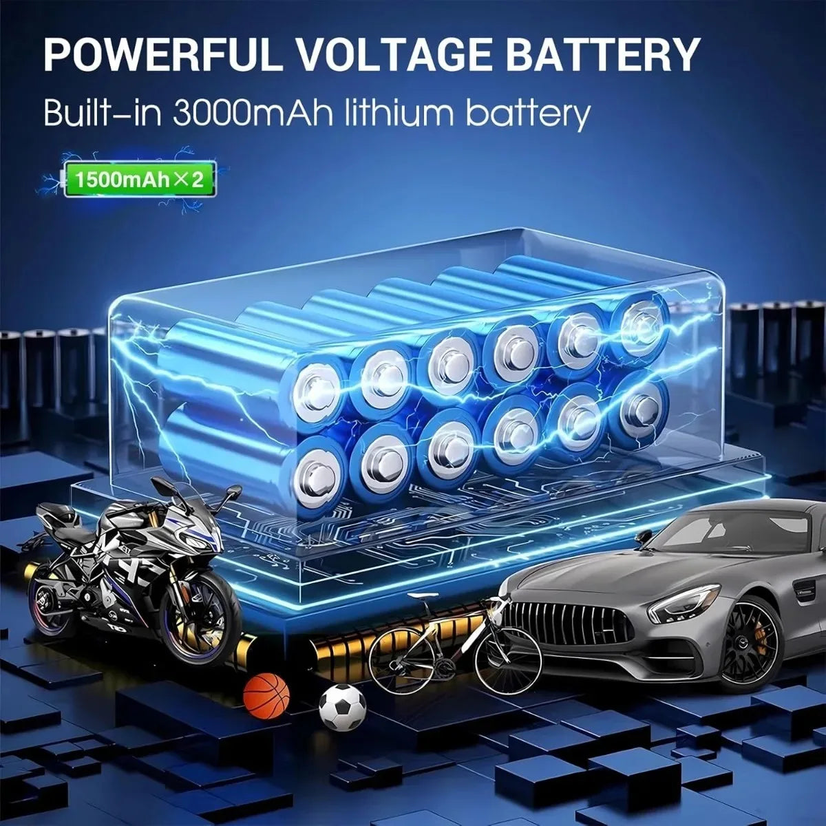 120W Portable Air Compressor Car Tyre Inflator Wireless Car Tire Inflatable Pump for Motorcycle Car Bike Electric Tire Pump