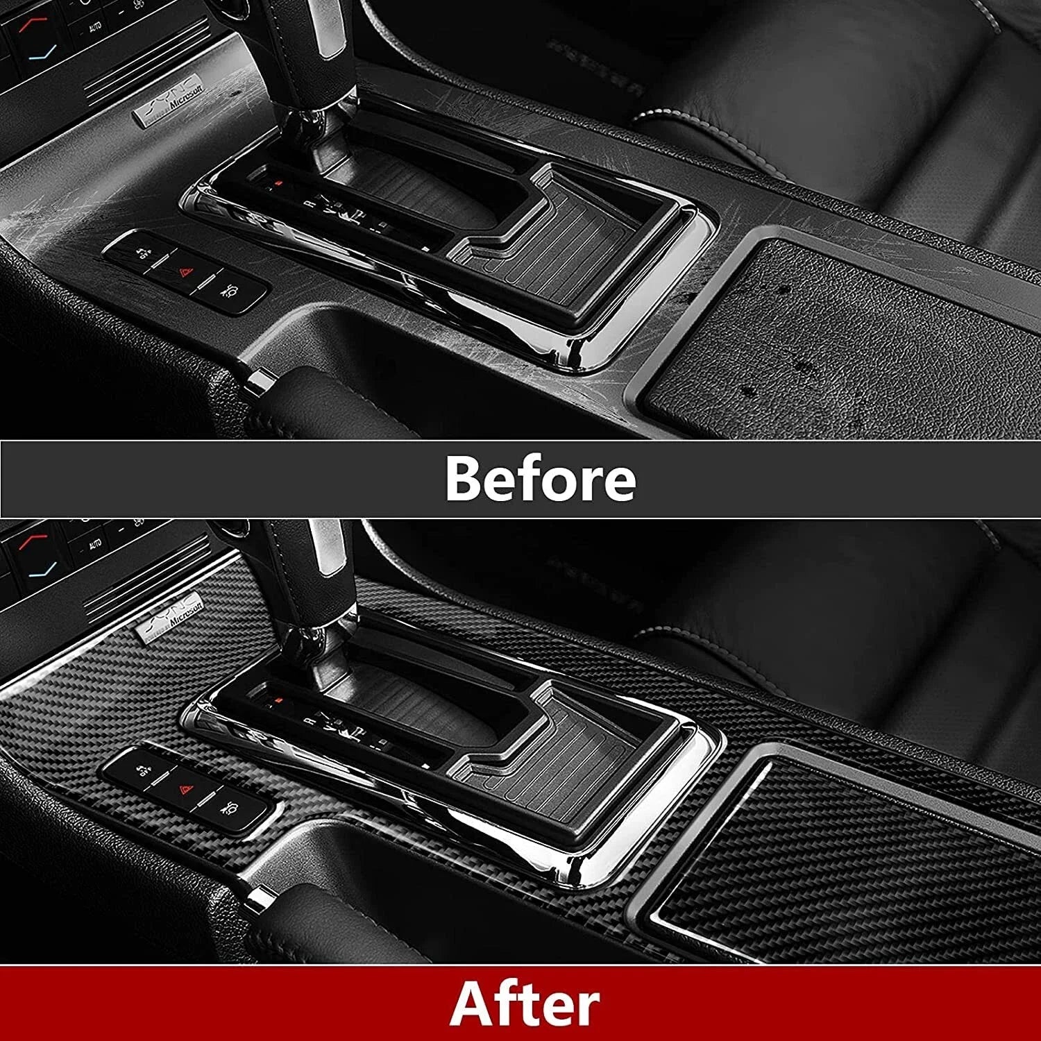 1-6m Carbon Fiber Car Body Vinyl Wrap Matte Accessories Glossy Black Sticker 3D 4D 5D 6D detail view