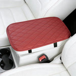 PU Leather Diamond Grid Car Armrest Pad, Center Console Protection, Dual Pocket Stora lifestyle view