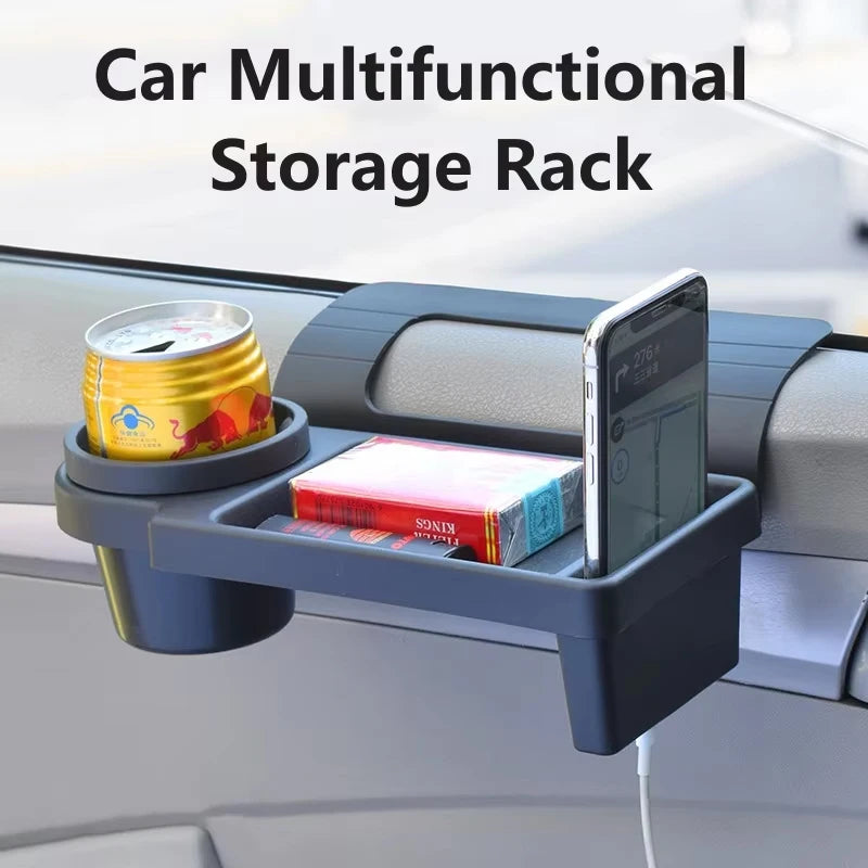 Multifunctional Car Organizer Box With Cup Holder Drink Holder Side Door Window Phone alternate view