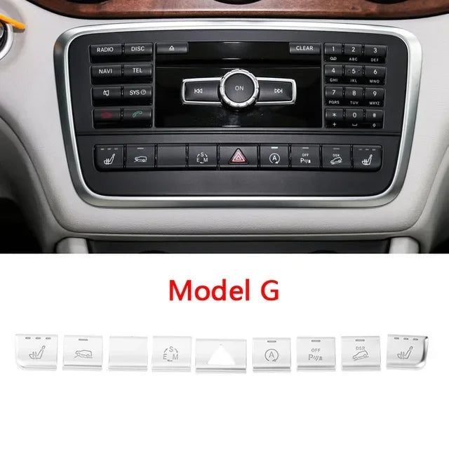 Car Console Air Conditioner Buttons Decals Trim For Mercedes Benz GLA X156 CLA C117 A B Class W176 W246 Auto Interior Stickers