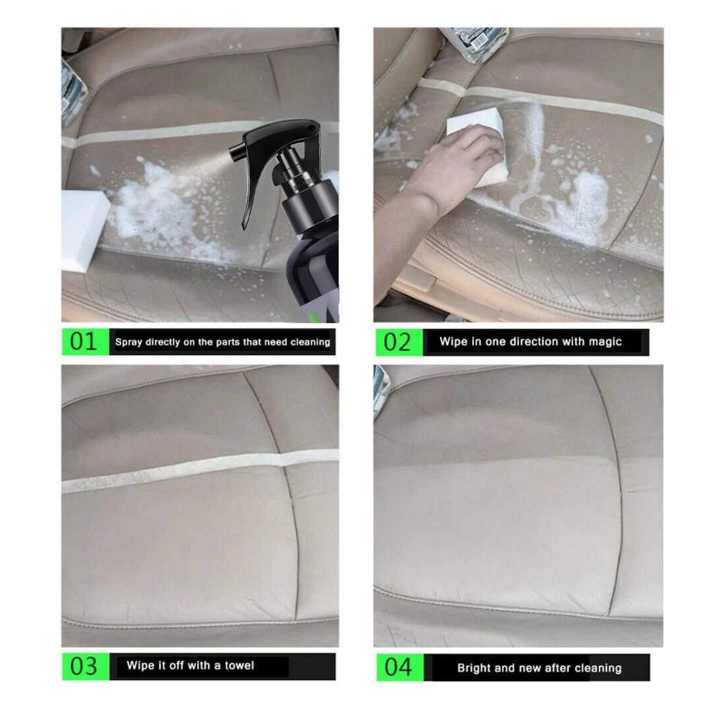 Car Interior Cleaner Agent Ceiling Cleaner Leather Flannel Woven Fabric Water Free Mu lifestyle view