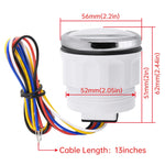52mm 2 Inch Marine Boat Gauge Set | Oil Pressure Water Level Fuel Temperature Voltm additional angle