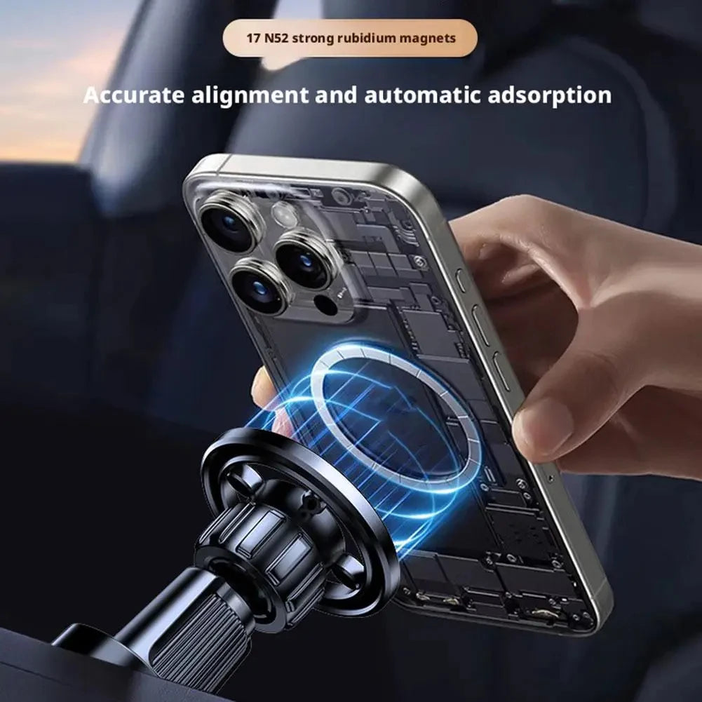 Magnetic Car Phone Holder Stand Car Air Outlet Navigation Bracket For Magsafe Support close-up view