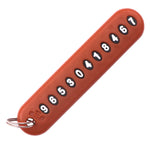 Silicone Phone Number Key Ring Anti-Lost Keychain lifestyle view