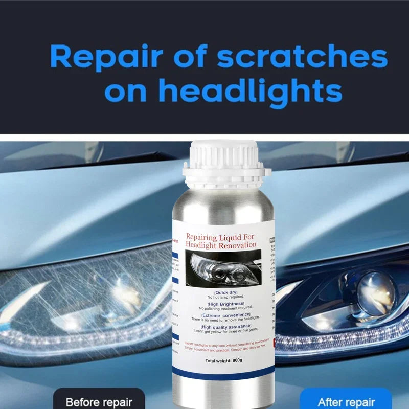2PCS Car Headlight Liquid Polymer Polish 800ML Car Headlights Polishing Renovation Repair Liquid Light Restoration Besteam Auto Part