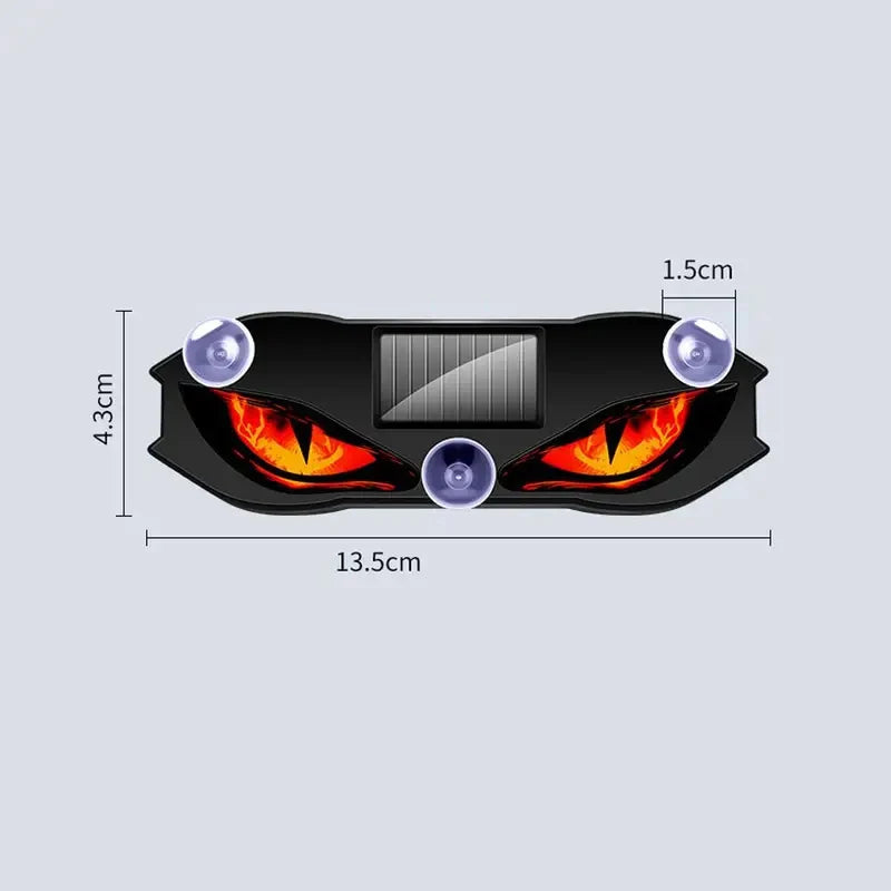 Solar Powered Car Neon Light Wireless Cool DEMON EYE Led Ambient Light Suction Cup US alternate view