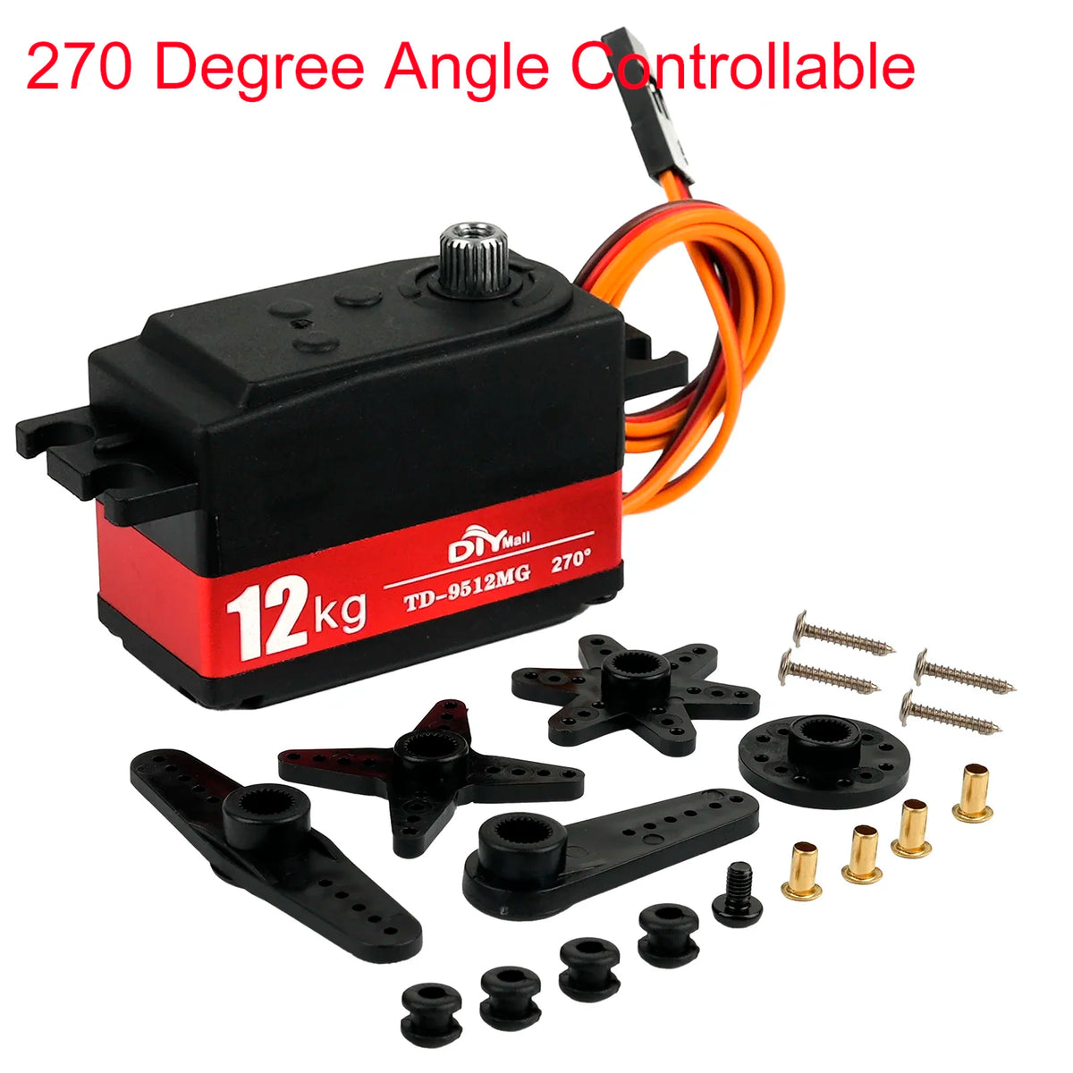 TD-9512MG 12KG Digital Metal Steering Servo for RC Car 1:8 1:10 additional angle