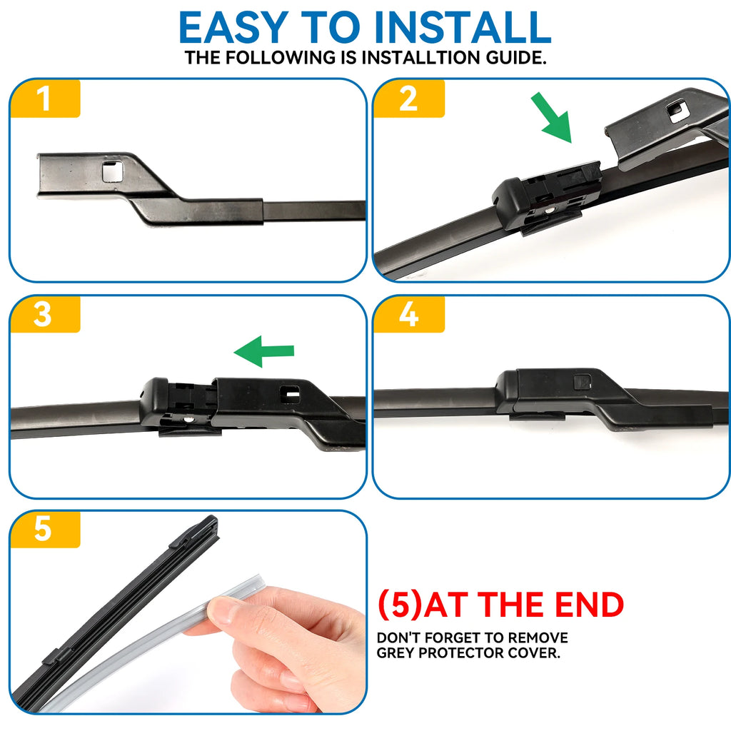 Erick's Wiper Front & Rear Wiper Blades Set For Skoda Octavia 5E A7 Estate 2013 - 2018 Windscreen Windshield Window 24"19"14"