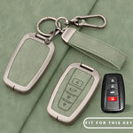 Leather Remote Key Chain Ring Case Cover Shell Protect For Toyota CHR Camry Corolla additional angle