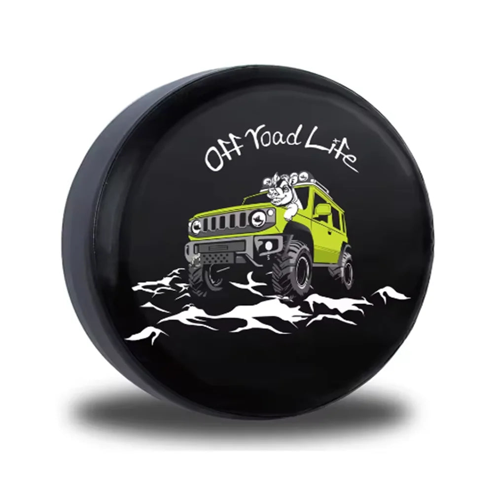Custom Spare Tire Cover for SUV Truck Jeep | Mountain River PVC 13-18 Inch close-up view