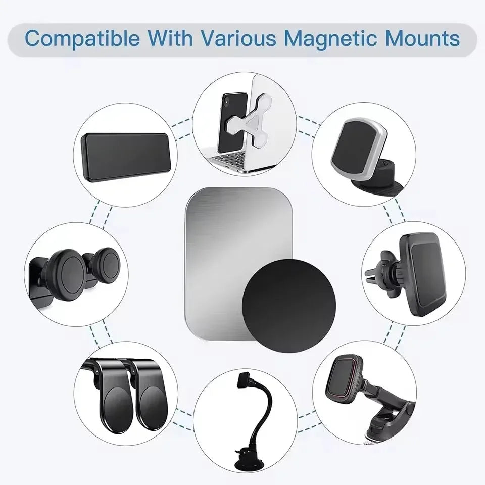 Magnetic Metal Plate Disks for Car Phone Holder, 10-Piece Iron Pack alternate view