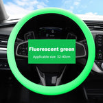 Non-Slip Silicone Steering Wheel Cover 38cm close-up view