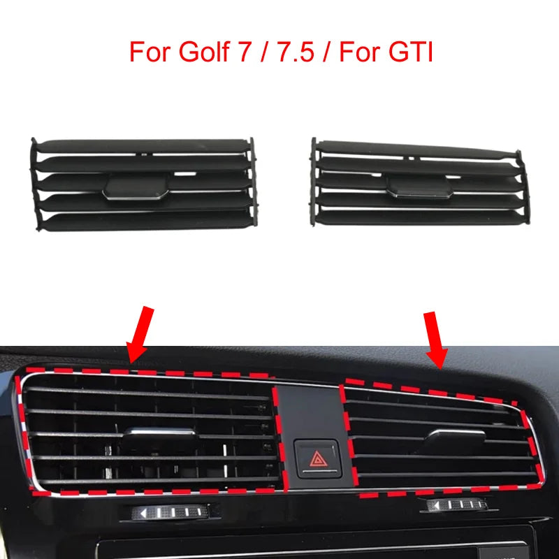 Car Dashboard Air Conditioner AC Vent Grille Outlet Tab Clip Slider For Golf 7 / 7.5 / For GTI Car Accessories