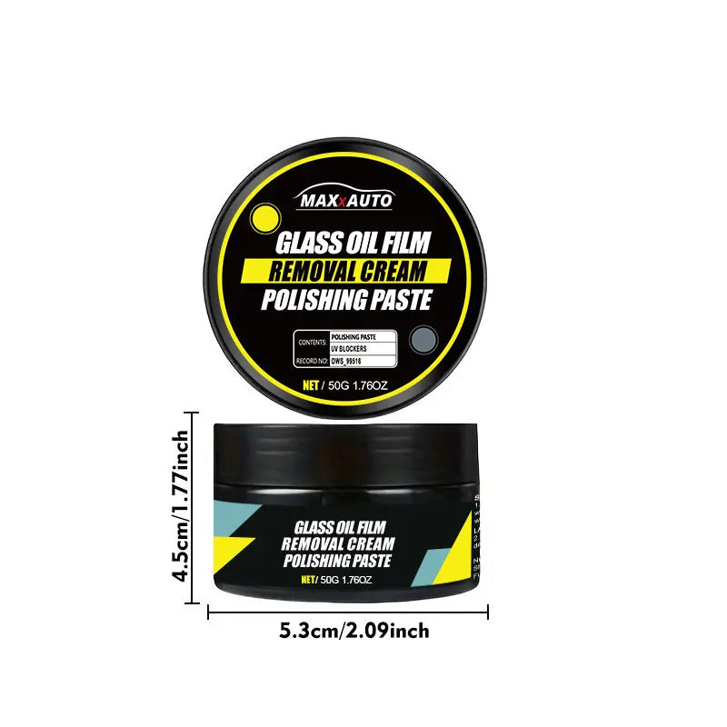 Car Glass Polish Coating Kit for Windshield Oil Film Removal Paste Car Glass Water Re alternate view