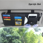 Car Sun Visor Organizer Multi-Pocket Zipper Storage Pouch