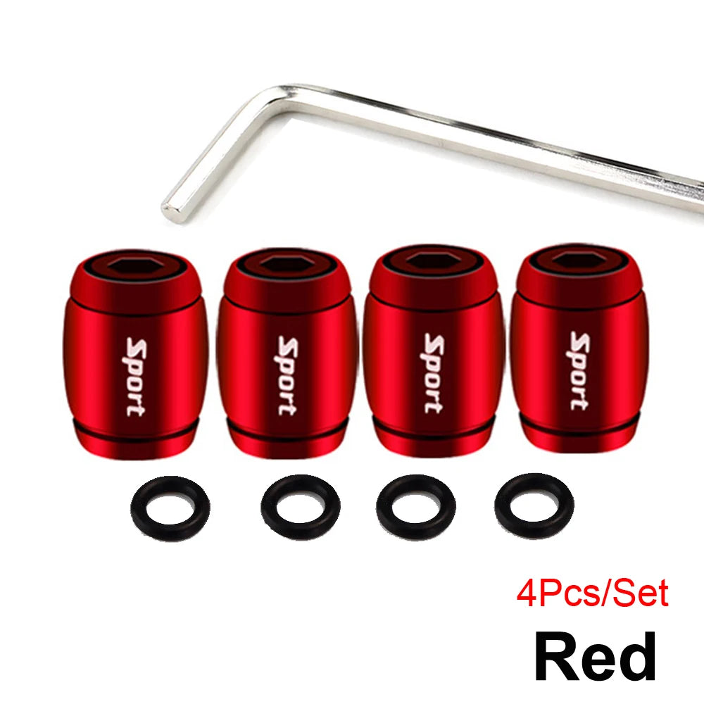 Anti Theft Tire Valve Caps with Rubber Seal | Universal Stem Covers for Car SUV Bike alternate view