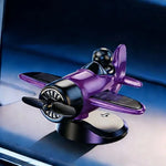 1 Pcs Solar Powered Rotating Airplane Car Dashboard Ornament 360° Auto Spin Decor Airplane Ornaments Car Interior Decoration