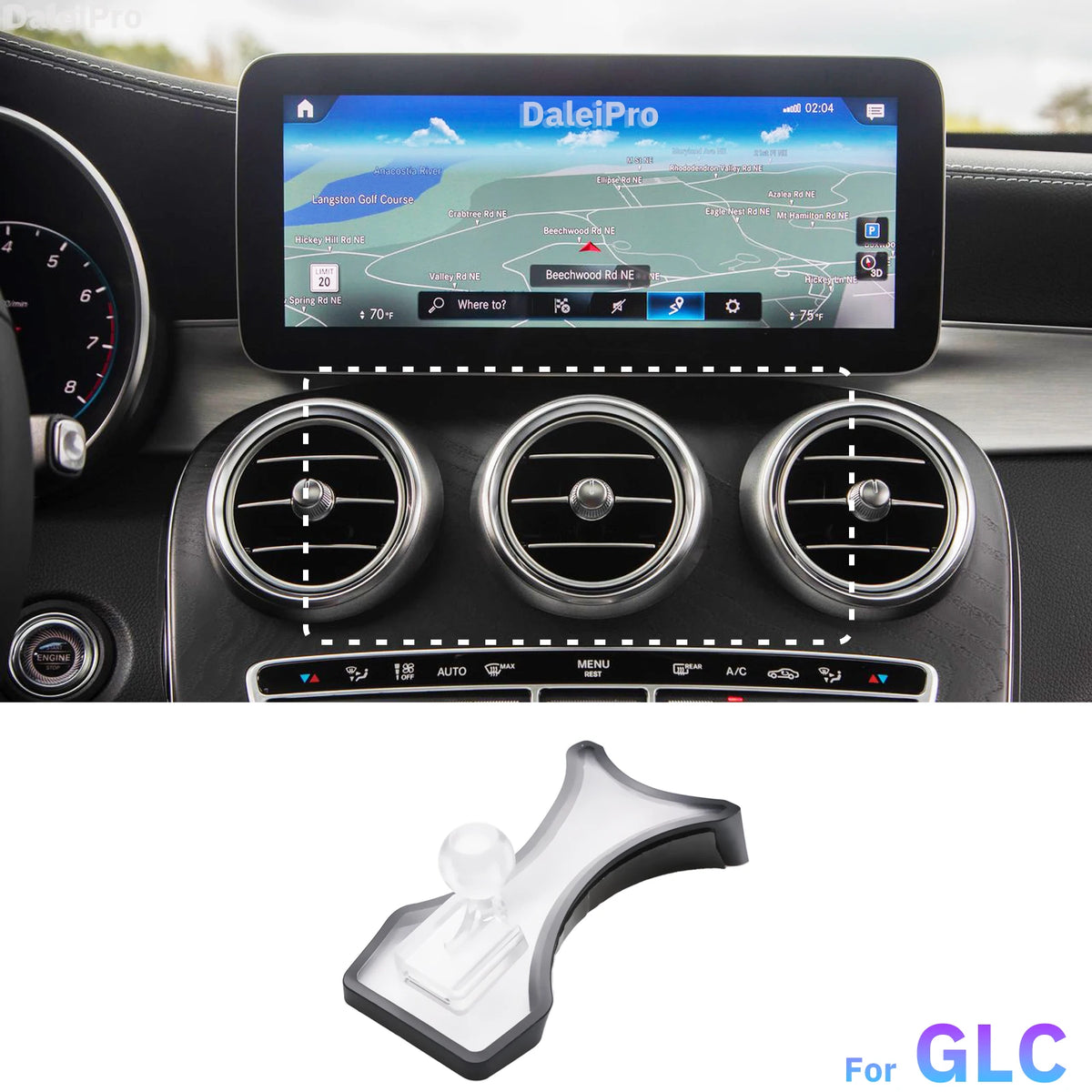 Special Phone Holder for Mercedes-Benz GLC X253 2016 2017 2018-2022 Car Wireless Charging Magnetic M