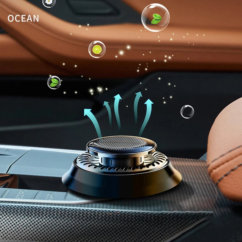 Solar Car Mounted Perfumer Instrustment Portable Vehicle Microwave Instrument Solid Aromatherapy Car Diffusers For Auto Truck