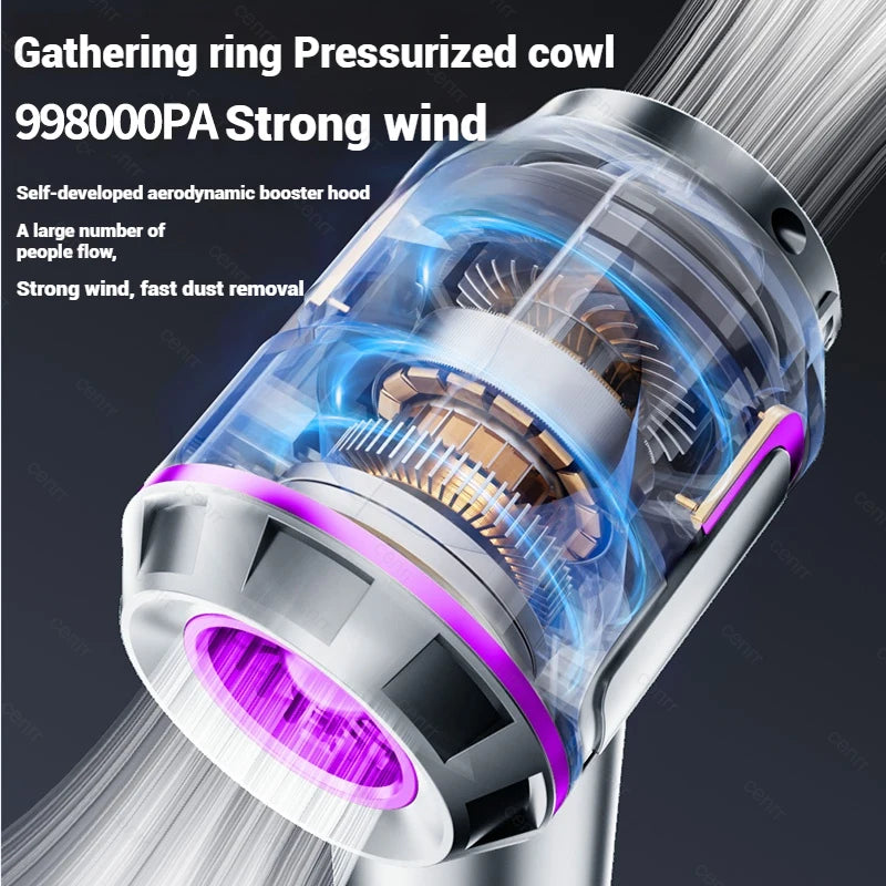 CENRR Cordless Handheld Vacuum Cleaner | 998000PA Powerful Car Vacuum with Blower lifestyle view