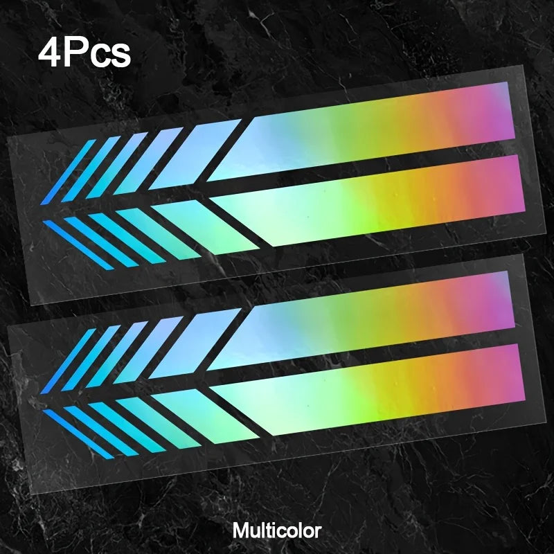 Classic JDM Reflective Stripes Vinyl Decal Kit | 4pcs Self-Adhesive Car Body Stickers detail view