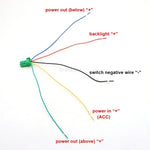 Car LED Light Double Key Seat Heated Button Heating Switch with Connecting Wire for additional angle