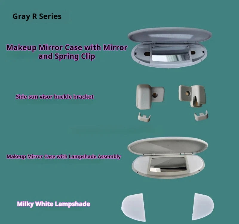 Car Front Sun Visor Makeup Mirror Plastic Cover Sunshade Lid Replacement For BMW Mini Cooper R55 R56 Interior Accessories