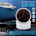 2" 52mm Tachometer Gauge | Red Backlight RPM Meter for Car Boat Marine 12V 24V additional angle