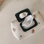 ins car tissue box hanging cartoon car seat back tissue hanging bag baby stroller wet tissue storage bag