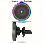 RGB Light Car Magnetic Phone Holder | Wireless Charger for Magsafe iPhone additional angle