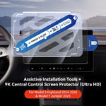 YZ Tesla Model 3 Highland Screen Protector | Matte Anti Glare HD Tempered Glass close-up view