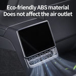 YZ Tesla Model 3/Y/Highland/Juniper Rear Console Air Vent Cover | Interior Dust Protec close-up view