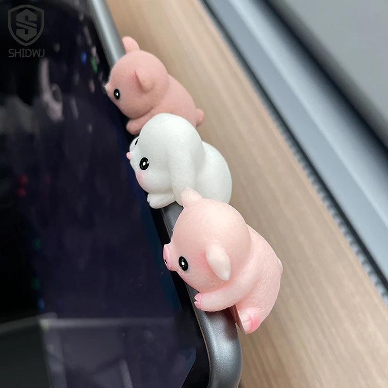 Cute Screen Ornament Monitor Lying Small Animal Decorations Ornaments Panda Koala Pig alternate view