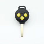 Xinyuexin 3 Buttons Silicone Pad Remote Key Shell Case for Mercedes-Benz Smart Fortwo alternate view