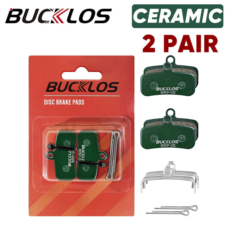 BUCKLOS Ceramic Hydraulic Disc Brake Pads | Wear-Resistant MTB Brake Pads for Shimano alternate view