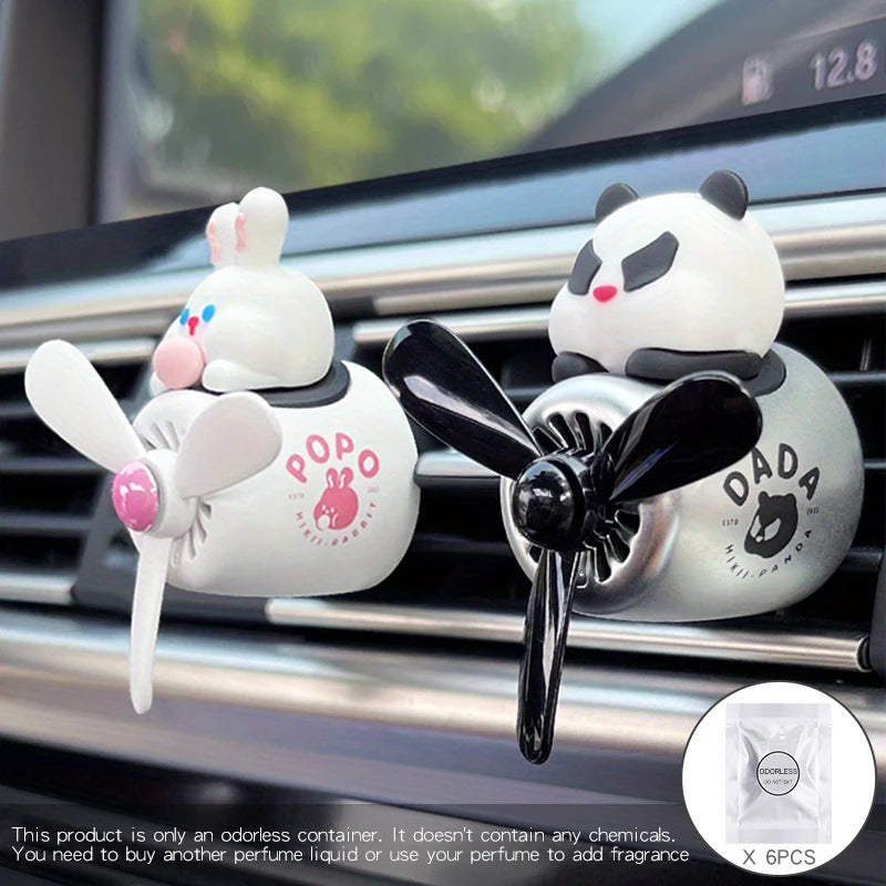 DIY Perfume Compatible Odorless Car Vent Clip | Air Freshener Fan Decor alternate view